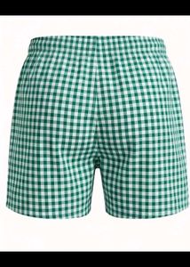 Men's Green Gingham Boxers