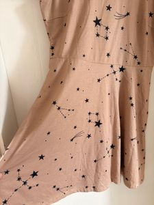 Tan Star Constellation Mini Dress