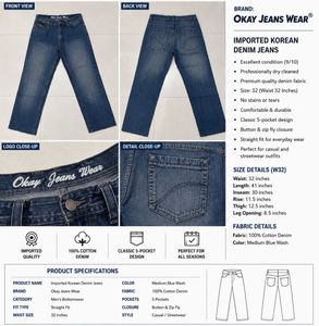 Men's Classic Blue Denim Jeans