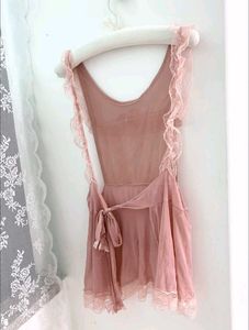 cute Lace-Trimmed Sheer Maid Apron Lingerie S
