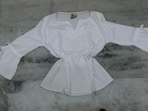 Chic White Bell Sleeve Top ✨
