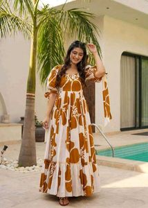 New Long Western Frock 🧡