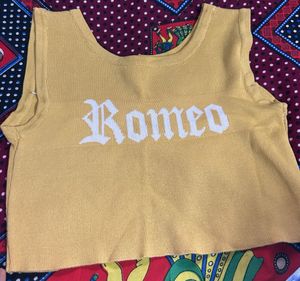 Yellow "Romeo" Crop Top