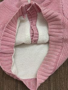 Baby Girl Pink Hooded Cardigan