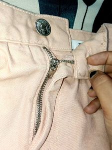 Women's Light Pink Denim Skirt