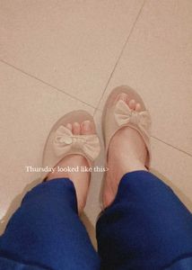 Beige Bow Wedge Sandals
