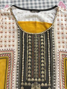 Embroidered festive Kurta Set with Dupatta