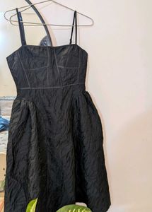 Vintage Black Textured Dress