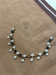Elegant Black & White Stone Necklace