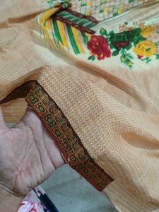 Elegant Peach Patterned Dupatta