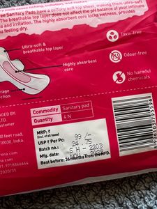 Sirona Rash-free Sanitary 4 Pads XL (New)