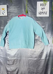 Comfortable Aqua Blue Sweatshirt