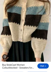 Colorblocked Knit Cardigan