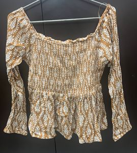 Zudio Elastic Peplum Top