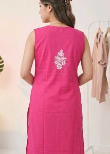Pretty in Pink Sleeveless Kurti💗✨