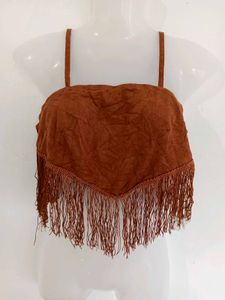 Western Fringe Crop Top