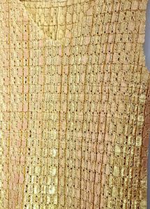 Golden Textured Sleeveless Top