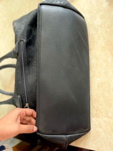 Caprese Black Leather shoulder Bag