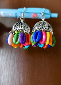 Boho Multicolor Jhumka Earrings