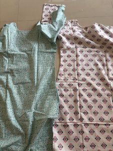 Set of 2 Printed Cotton Kurtas