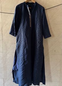 Elegant Navy Blue Kurta Set