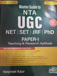 NTA UGC NET SET JRF PhD Paper-I Guide