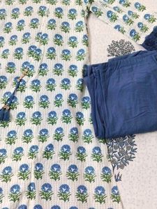 Biba Branded Kurta + Inner And Pant Set