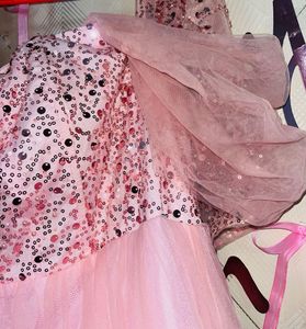 beautiful 😍 pink birthday Sequined Gown