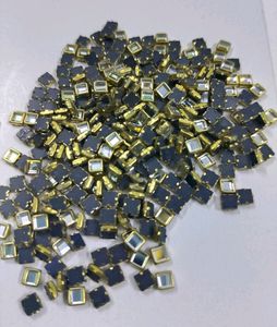 80pic Kundan metal stone Rhinestone/Unique Square