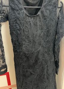Long Black Straight Kurta In A1 Condition