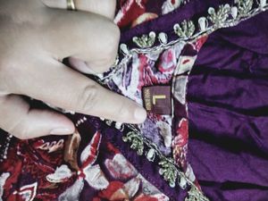 Maroon Floral Kurta Set