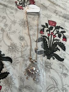 Oxidized Silver Pendant Necklace