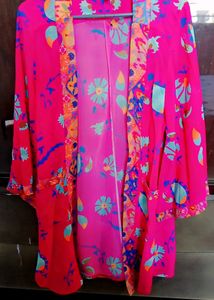 Pink Chick Floral Shrug