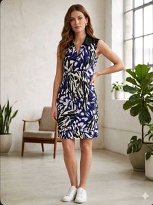 Stylish Printed Sleeveless Dress