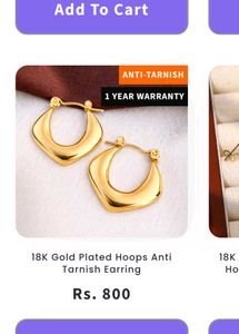 KIMTI Gold Square Hoop Earrings