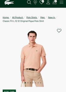 Lacoste Peach Polo Tshirt