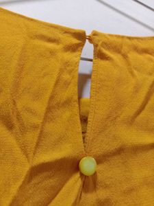 Mustard Yellow Flared Sleeve Top