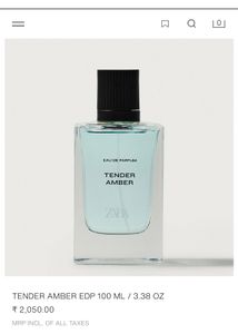 Zara Tender Amber Perfume for Men