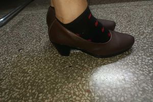 Classic Brown Block Heels