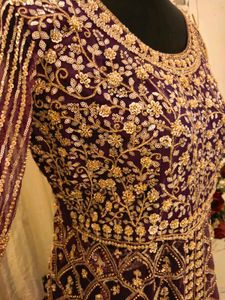 Exquisite Embellished Purple Kurta Set