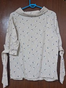 Floral Print Button-Down Top