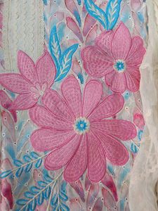 Embroidered cotton designer unstitched suit