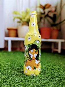 Hand-Painted Bottle Vase