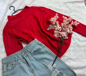 🎁Pinterest Red Hot Sweater P