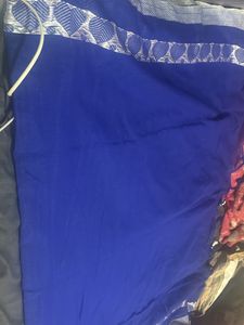 Navy Blue Handloom Saree