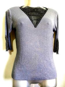 🔥Buy 1, Get 1 Free🔥Sparkling Diamond Mesh Top