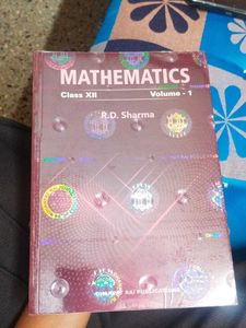 R.D. Sharma Mathematics Class XII Vol 1