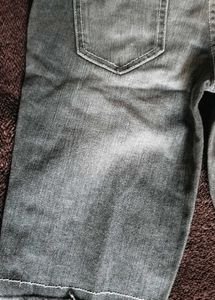 Grey Denim Shorts