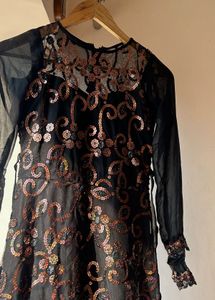 Sparkling Black Sequin Dress