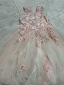 Beautiful Pink frock with florals